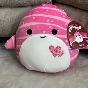 🦈 Squishmallows Aidy the Pink Shark Valentine’s Day 2024 NWT 8”